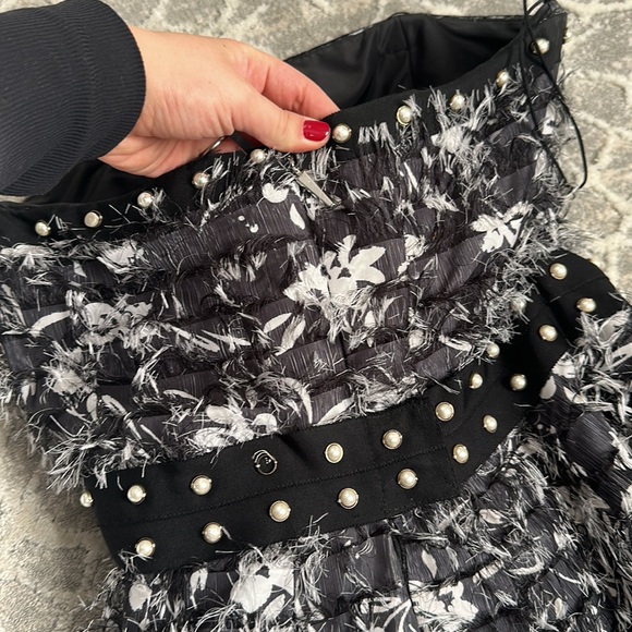 Prabal Gurung Fringe Chiffon Dress, Arielle charnas somethingnavy gown altered - Picture 14 of 15